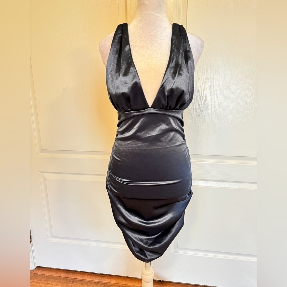 Better Be blue mini ruched dress​​​​​​​